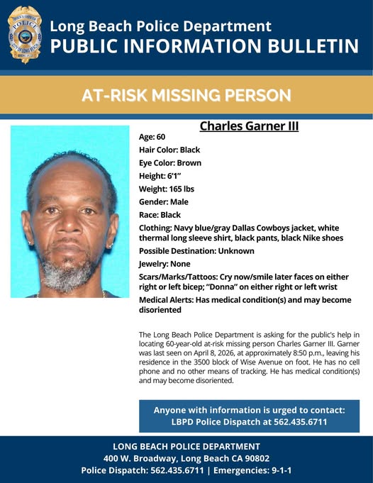 Charles Garner Long Beach, CA Missing